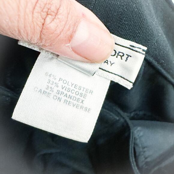 St. John Sport Black Slack Classic Cowboy Gold Eyelet Size 6 - Picture 5 of 7